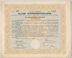 Budapest 1941. "4%-kal kamatozó állami nyereménykölcsön - államadóssági kötvény" 200P-ről ...