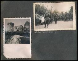 1940 Erdélyben (Nagyvárad, Szatmárnémeti, Zilah-Alszeg) készített fotók, magyar katonák bevonulása k...