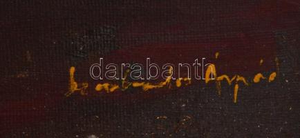 Szabados jelzéssel: Koktél. Olaj, vásznazott lemez, megvetemedett, hátoldala foltos, 50x40 cm