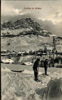 Cortina im Winter / winter sport, skiing in Cortina dAmpezzo. Verlag Anton Figl - from postcard booklet