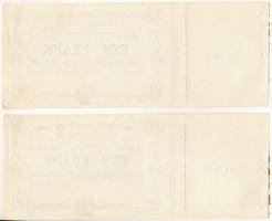 Belgium 1914. 1Fr "Gemeente Eename" (2x) sorszámkövetők, felhasználatlanok, ellenőrző ívve...