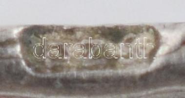 Ezüst (Ag) téglalap alakú fülbevaló pár, jelzett, 2x1,8cm, nettó: 1,7 gr