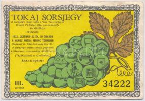 Tokaj 1972. Tokaj sorsjegy III. sorozat 5Ft értékben T:III