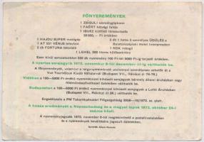 Tokaj 1972. "Tokaj sorsjegy III. sorozat" 5Ft értékben T:III