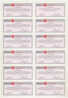 Nemesvámos 1993. "Csopak Szövetkezeti Részvénytársaság" törzsrészvénye 1000Ft-ról, szelvén...