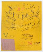 Arad 1848-1849. 10G V1002 sorozatszámú és 2295 sorszámú, szárazpecséttel, elmosódott T:1- fo. ujjlenyomat / Arad 1848-1849. 10 Gulden V1002 serie number and 2295 serial number with embossed stamp, blurred C:AU spotted, fingerprint Adamo ARA-11.1.3