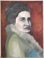 Petrencsik Olívia (?-): Női portré. Olaj, vászon. 40x30 cm