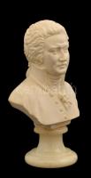 A Gianelli: Mozart büszt. Alabástrom. Jelzett. 17 cm
