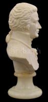 A Gianelli: Mozart büszt. Alabástrom. Jelzett. 17 cm