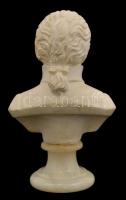 A Gianelli: Mozart büszt. Alabástrom. Jelzett. 17 cm