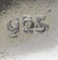 Ezüst(Ag) papucs függő, apró kővel, jelzett, h: 1,5 cm, bruttó: 1,1 g