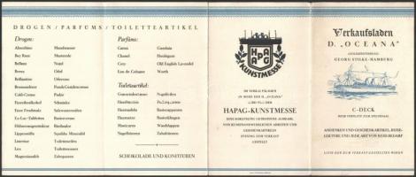 cca 1910-1930 4 db hajózással kapcsolatos reklám nyomtatvány / Ship cruises 4 advertisings