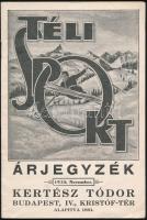 1928 Kertész Tódor téli sport árjegyzék. 43p. / Winter sport picture booklet. 23 cm