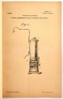 1902 Szabadalmi leírás. Fürdőkályha, gázfűtéssel 4 képtáblával 9p