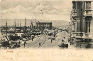 1903 Fiume, Rijeka; Riva Szapáry / kikötő, rakpart / port, quay