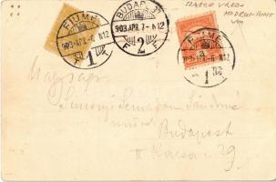 1903 Fiume, Rijeka; Riva Szapáry / kikötő, rakpart / port, quay