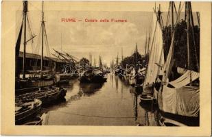 Fiume, Rijeka; Canale della Fiumara / canal, sailing vessels, boats