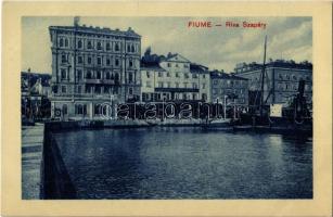Fiume, Rijeka; Riva Szapáry / kikötő, rakpart, fogorvosi rendelő, üzletek / port, quay, dentist, shops