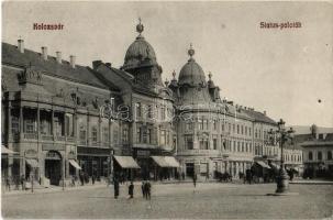 1911 Kolozsvár, Cluj; Status paloták, Az Anker, Leszámítoló és pénzváltó bank, The Gresham, Jeney Lajos és Heller Lajos üzlete. Sámuel S. Sándor kiadása / palaces, shops, exchange bank