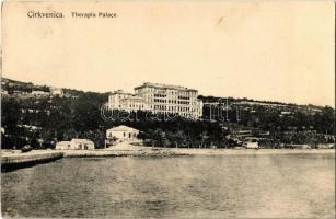1909 Crikvenica, Cirkvenica; Therapia Palace / hotel, spa. Fotografie u. Verlag Johs. Höhne