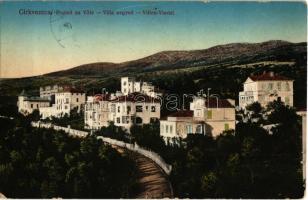 1914 Crikvenica, Cirkvenica; Pogled na Ville / Villa negyed / Villen-Viertel / villas
