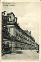 1915 Lviv, Lwów, Lemberg; Glówna poczta / Hauptpost / main post office + &quot;M. kir. honvéd gyalogezred II. zászlóalj gazdasági hivatala&quot; (EK)