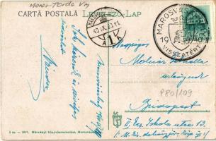 Marosvásárhely, Targu Mures; Kossuth szobor, Takarékpénztár, Bucher Lajos, Henning Károly, Borhegyi ...