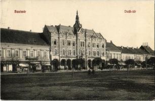 Szatmárnémeti, Szatmár, Satu Mare; Deák tér, Czinner üzlete, Pannonia szálloda / square, shops, hotel