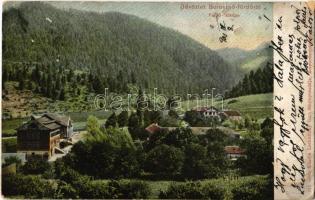 1905 Borosznó-gyógyfürdő, Brusno-kúpele (Borosznó, Brusznó, Brusno); fürdő látképe. Lechnitzky Otto fénynyomdája 214. / spa, bath, hotel (r)