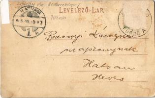 1905 Borosznó-gyógyfürdő, Brusno-kúpele (Borosznó, Brusznó, Brusno); fürdő látképe. Lechnitzky Otto ...