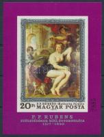 1977 Festmény XVII. Rubens vágott blokk (ujjlenyomat) / Mi 123 imperforate block (finger print)