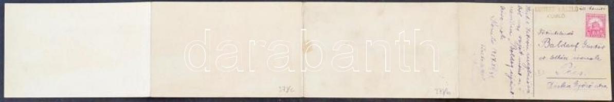 1927 Komló (Baranya m.), bánya, fűrésztelep, kolónia. Foto Kunszt, négy-részes kinyitható panorámala...