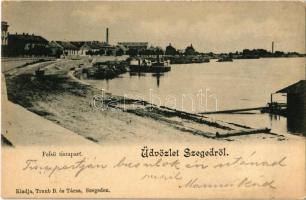 1899 Szeged, Felső Tiszapart. Traub B. és Társa kiadása