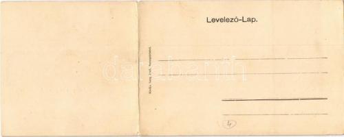 Szentgotthárd, Első magyar Óragyár és selyemszövőgyár. Kinyitható  panorámalap, Lang Jenő kiadása / ...