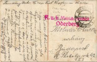 1915 Bohumín, Oderberg; Bhf. Ein Teil der Hauptstrasse / main street, shops + "K.u.K. Militärze...