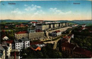 1915 Cieszyn, Teschen a. d. Olsa; Kasernen / military barracks. Ed. Feitzinger No. 928. + K.u.K. Reservespital I in Teschen