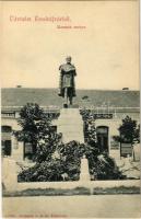 Érsekújvár, Nové Zámky; Kossuth Lajos szobor, üzletek. Conlegner J. és fia kiadása / statue, monument, shops