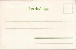 Trencsénteplic, Trencianske Teplice; látkép, fürdő, térkép. Wertheim Zsigmond kiadása / spa, bath, m...