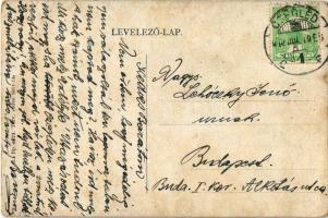 1912 Cegléd, Kossuth tér, Katolikus templom, Városháza, Népbank. W. L. Bp. 6673. (fa)