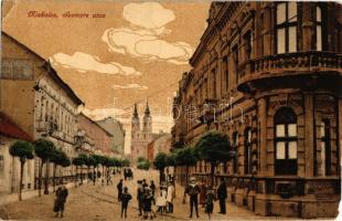 1922 Miskolc, Szemere utca, villamos pálya. Schwarcz Soma kiadása (EM)