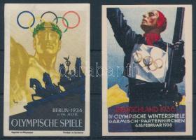 1936 Berlini olimpia 2 klf német levélzárója / German labels