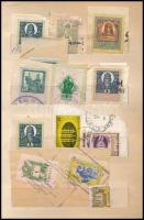 Kis okmánybélyeg tétel főleg kivágások + 1 okmánydarab