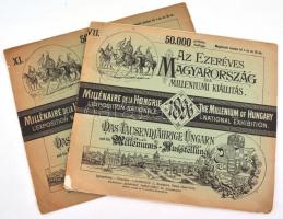 1896 Az Ezeréves Magyarország és a milleniumi kiállítás VII. és XI. füzet. Elvált borítókkal.