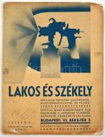 cca 1940 Lakos és Székely gépgyár. Bp. VI. (XIII.) Béke tér képes árjegyzék-  24p. Kissé szakadozott