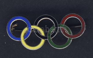 Német 3. Birodalom 1936. Olimpiai zománcos kitűző, T:2