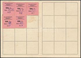 1934 S.A. der N.S.D.A.P. Standarte 1, Sturm 25/1, igazolvány 5 db tagsági bélyeggel, valamint 1 db S...