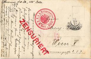 1915 Osztrák-magyar haditengerészet "50E" torpedónaszádjának matrózai fegyverrel / K.u.K. ...