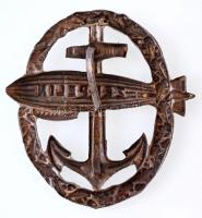 DN "Zeppelin" fém sapkajelvény (42x44mm) T:2