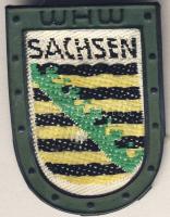Német 3. Birodalom 1940-es évek "W.H.W. - Sachsen (Téli Segély Szolgálat) fém-szövet kitűző