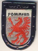 Német 3. Birodalom 1940-es évek "W.H.W. - Pommern (Téli Segély Szolgálat) fém-szövet kitűző